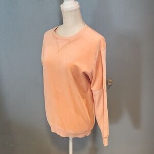 Victoria's Secret Pink VelvetVelour Cresent Embrodiery Logo CrewNeck Swe…